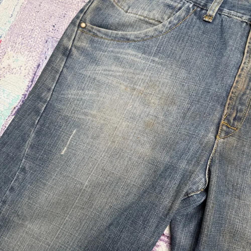 Vintage Levis Engineered Jeans Mens Blue Twisted Buckle Back One Fits 32x26.5